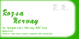 rozsa mervay business card